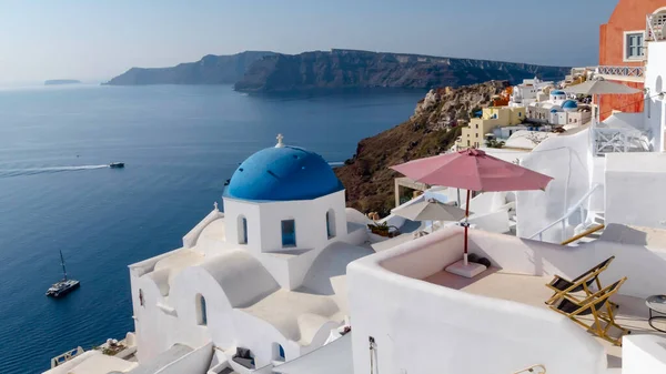 Santorini Nézd Meg Calderát Oia Faluból Görögország Cikládok — Stock Fotó