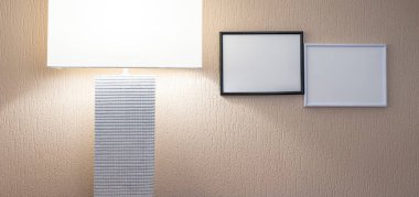 Boş boşluklu fotoğraf çerçevesi. Mesaj, davetiye, dilek, fotoğraf yazmak için..