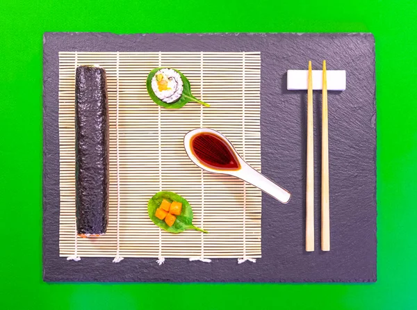 Presentation Japanese Cooking Dish Sushi Maki — Stock Photo, Image