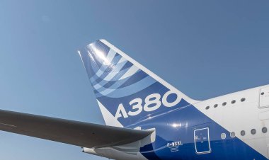Toulouse, Fransa 'da 21 Temmuz 2021' de bir AIRBUS A380 'in görüntüsü.