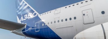 Toulouse, Fransa 'da 21 Temmuz 2021' de bir AIRBUS A380 'in görüntüsü.