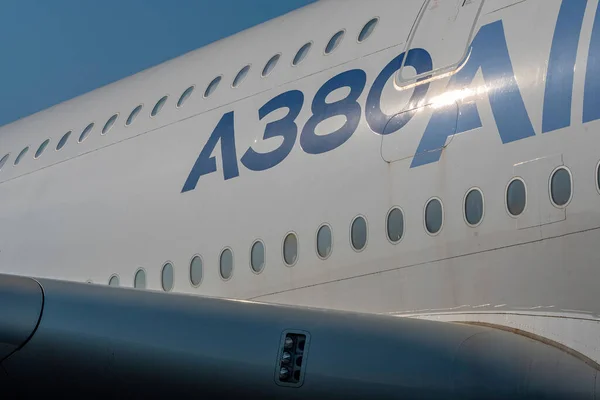 Toulouse, Fransa 'da 21 Temmuz 2021' de bir AIRBUS A380 'in görüntüsü.