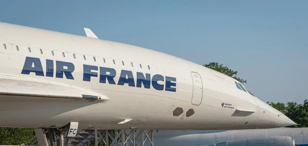 21 Temmuz 2021 'de Toulouse' daki Air France Concorde 'un görüntüsü.