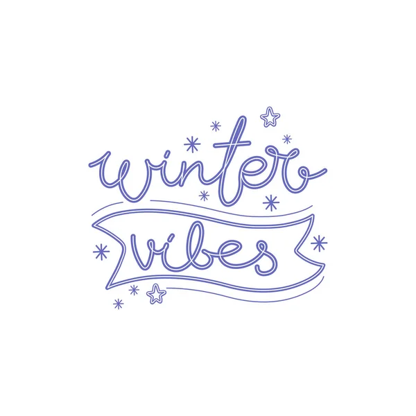 กษรท ยนด วยม อในฤด หนาวจะส นสะเท อนบนพ นหล ขาว ภาพเวกเตอร — ภาพเวกเตอร์สต็อก