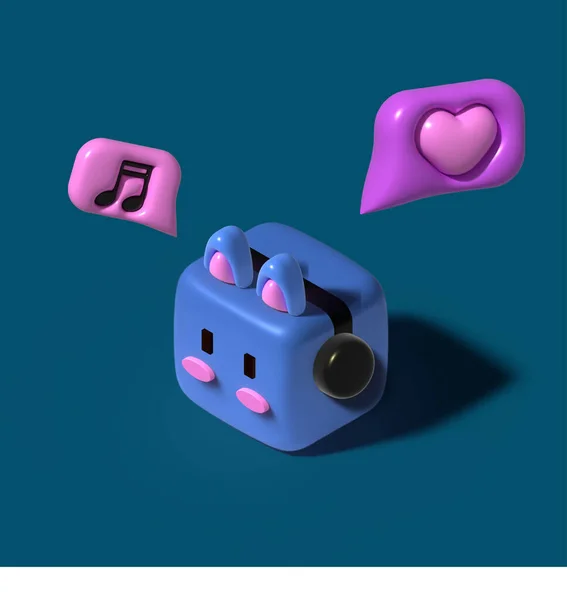 music card on 3d