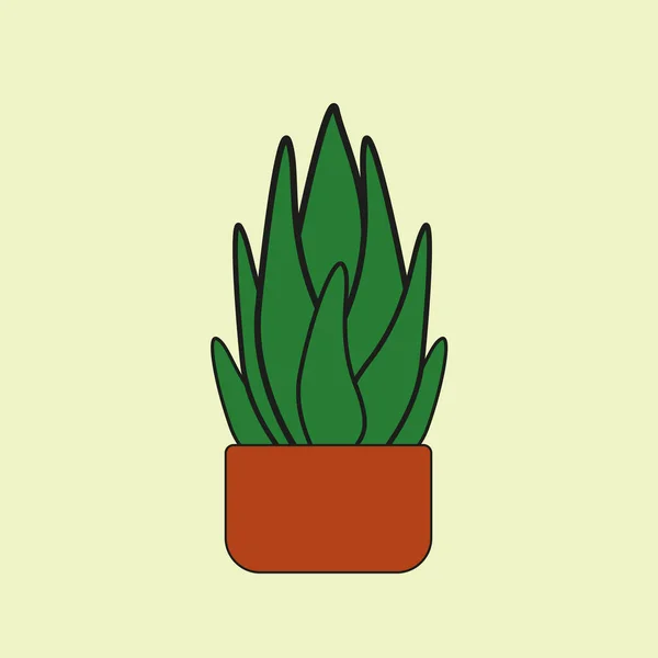 Aloe Vera Pote —  Vetores de Stock