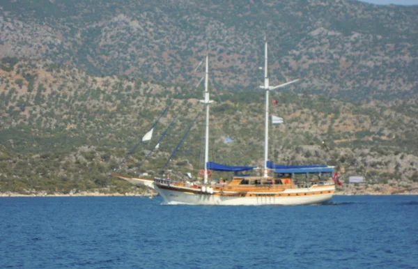 Pirate Yacht Sea — Stock Photo, Image