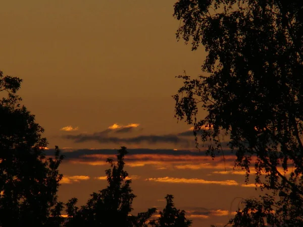 Sıcak bir yaz akşamında güzel bir gün batımı Güzel bulutlar