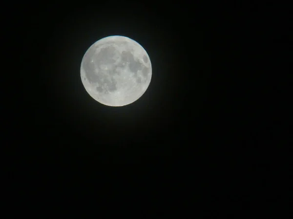 Dunkle Nacht Heller Mond — Stockfoto