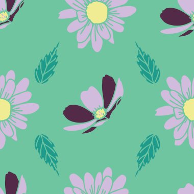 Çizgili arka planda gri yapraklı soluk pembe güller ve şakayıklar. Vektör kusursuz desen. Romantik bahçe çiçekleri çizimi. Solmuş renkler.