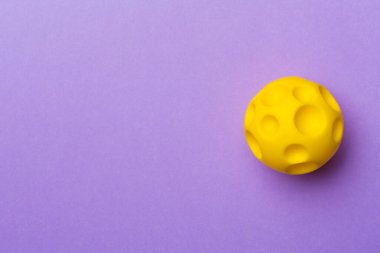 Renkli evcil hayvan için sarı dikenli top oyuncağı.