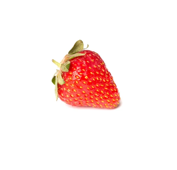 Strawberry Isolated White Top View — Fotografie, imagine de stoc