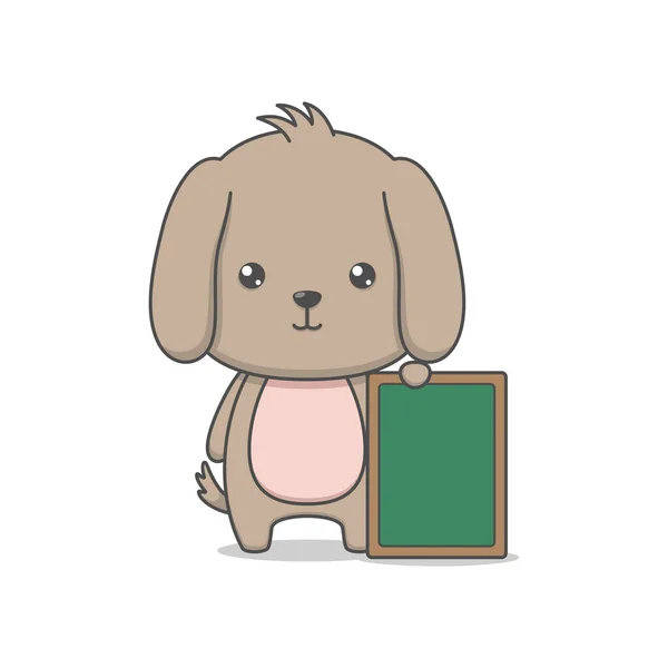 Cute Puppy Dog Board — Stock Vector