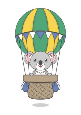 Şirin Koala Sıcak Hava Balonuna Biniyor