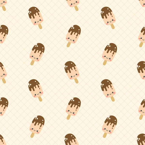 Tatlı, çikolatalı buzlu şeker, dikişsiz desen.