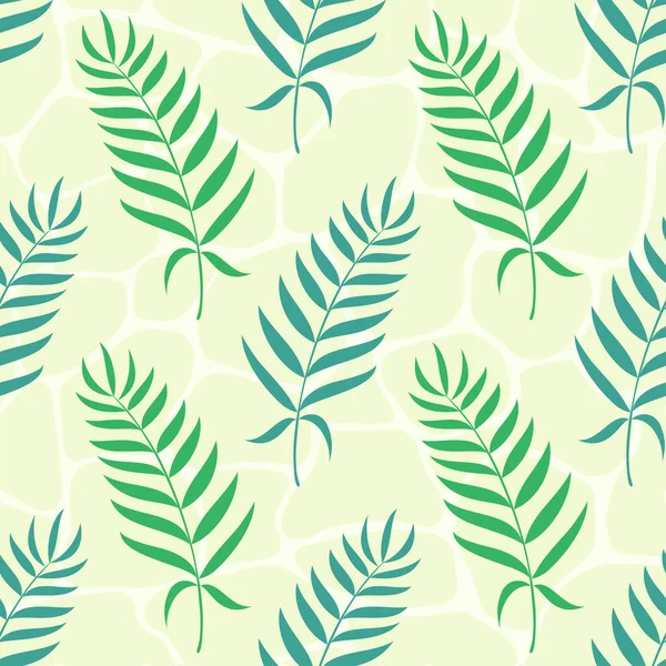 Бесшовный Рисунок Пальмовых Листьев — стоковый вектор