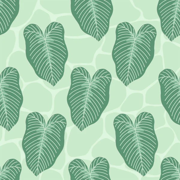 Plante Tropicale Caladium Lindenii Laisse Motif Sans Couture — Image vectorielle