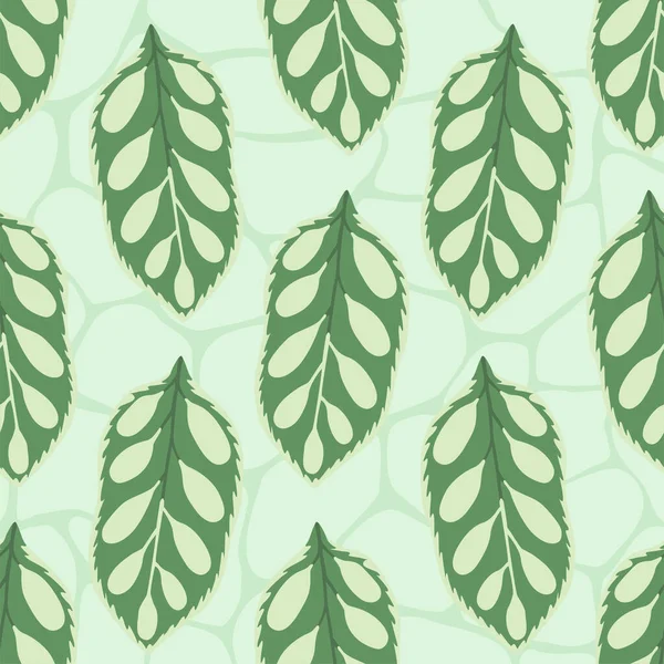 Feuille Plante Tropicale Unique Motif Sans Couture — Image vectorielle
