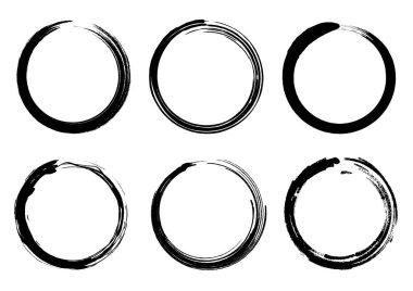 İzole edilmiş Dikdörtgen Grunge Fırça Kenar Çerçeve Koleksiyonu Seti. Premium Vektörü