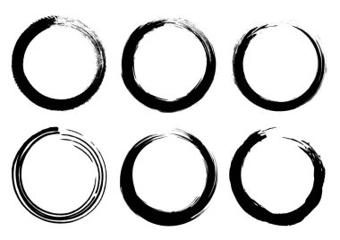 İzole edilmiş Dikdörtgen Grunge Fırça Kenar Çerçeve Koleksiyonu Seti. Premium Vektörü