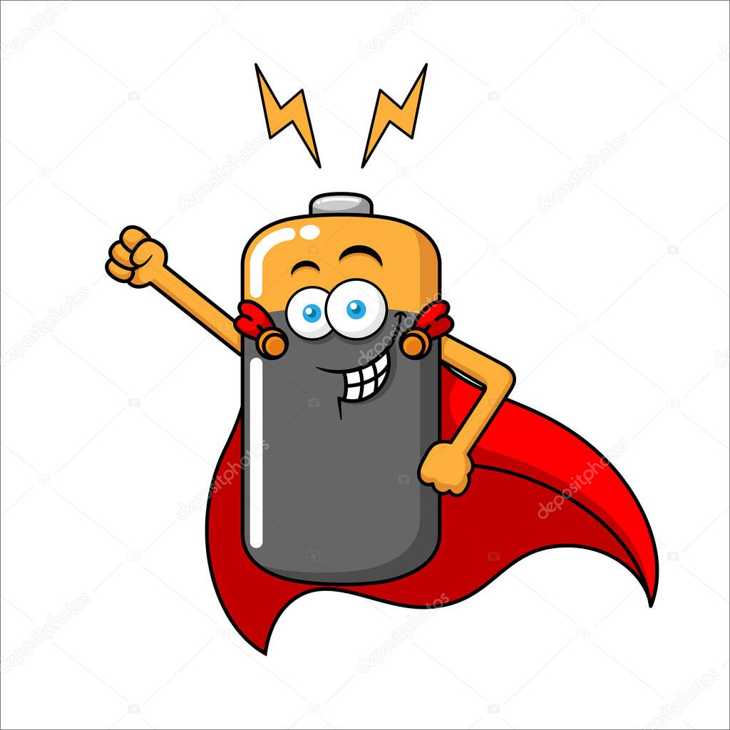 Power Battery Hero Cartoon Character