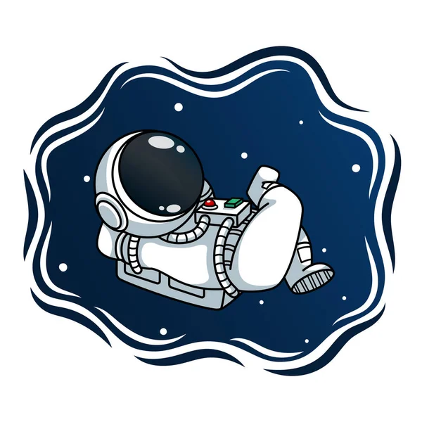 宇航员睡在太空中 — 图库矢量图片
