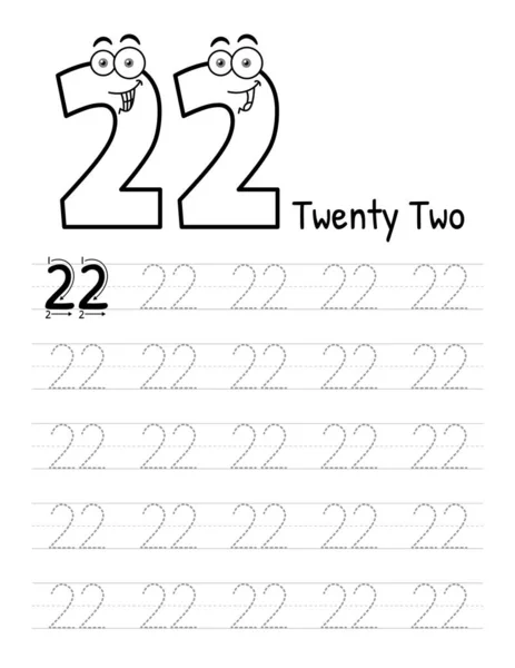 Çocuklar için iç dizayn numaraları. Çalışma Kağıdı Yazan Çocuklar. Premium Vektör Elementleri 22.