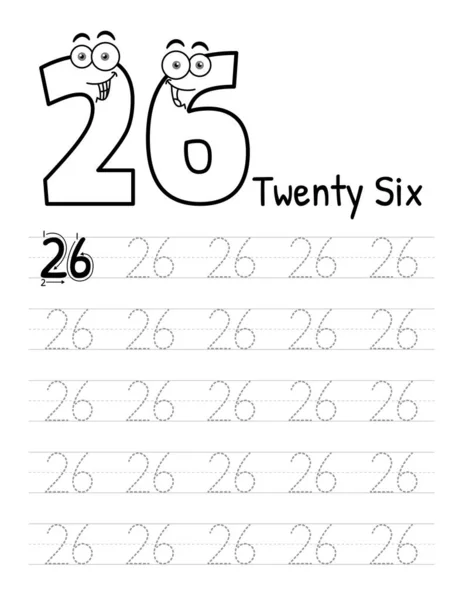 Çocuklar için iç dizayn numaraları. Çalışma Kağıdı Yazan Çocuklar. Premium Vektör Elementleri 26.