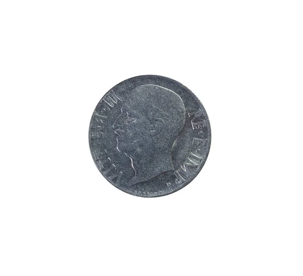 Κέρμα Κατασκευασμένο Από Την Ιταλία Που Δείχνει Τον Επικεφαλής Βασιλιά — Φωτογραφία Αρχείου