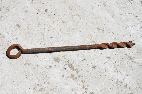 Vintage Oude Roestige Handboormachine Gebruikt Voor Het Boren — Stockfoto