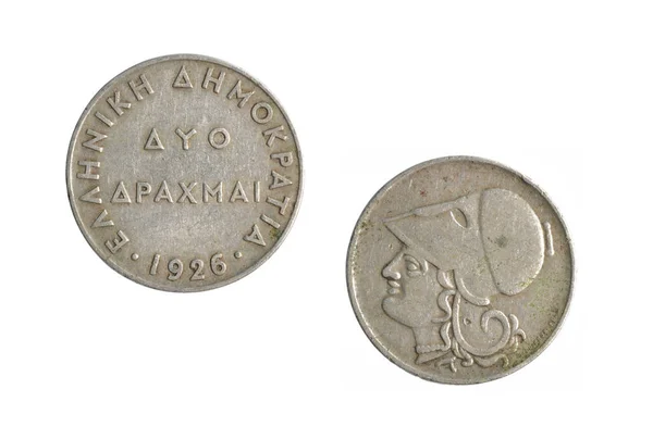 Yunanistan tarafından 1926 'da üretilen Vintage 2 Drahma madeni para