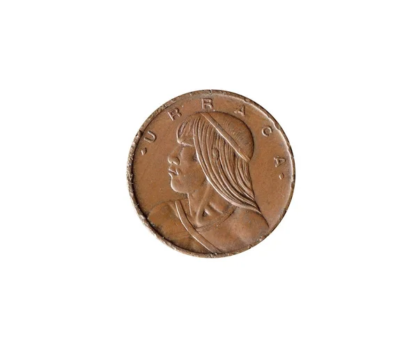 Moneda Centesimo Vintage One Hecha Por Panamá 1968 — Foto de Stock