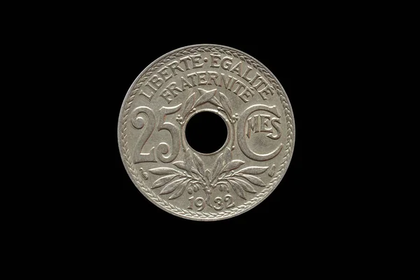 Gamla Centimes Mynt Tillverkade Frankrike 1932 — Stockfoto