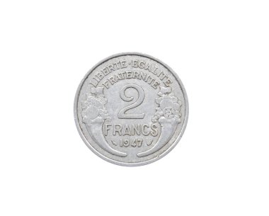 Fransa 'nın yaptığı 2 frankın tersi.