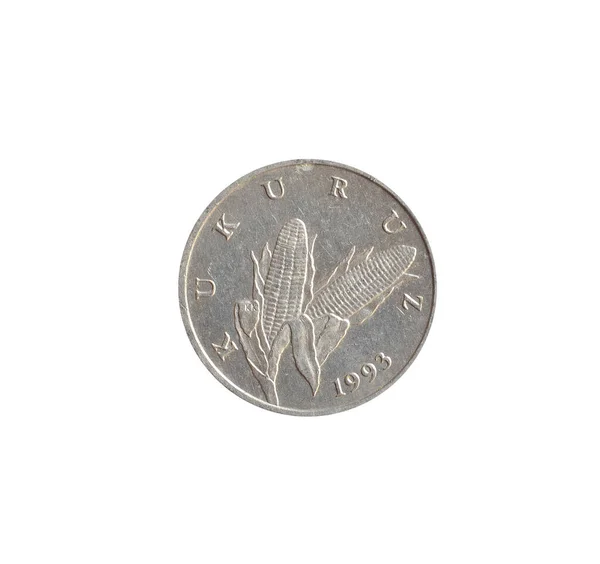 One Lipa Coin Made Croatia Shows Corn — Stockfoto