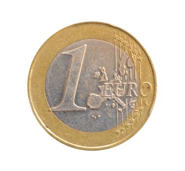 Avrupa haritasını ve rakamsal değerini gösteren bir Euro sikke