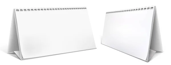 Scrivania calendario set vettoriale realistico eps 10 bianco — Vettoriale Stock