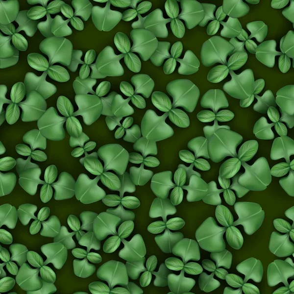 Microgreens απρόσκοπτη μοτίβο ρεαλιστική 3D διανυσματική απεικόνιση Εικονογράφηση Αρχείου