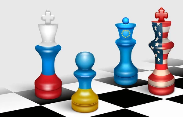 Αντίληψη κομμάτια σκάκι πιόνι βασιλιάδες και πύργο Διανυσματικά Γραφικά