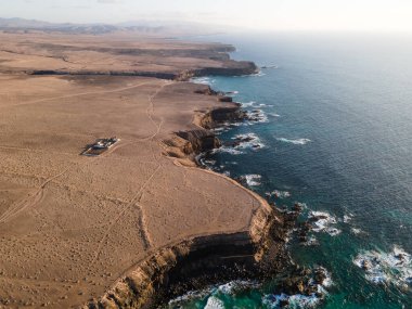 Uçurumların insansız hava aracı Fuerteventura, Kanarya Adaları, Atlantik Okyanusu