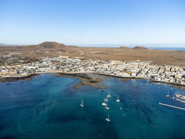 Corralejo Kasabası hava manzaralı, Fuerteventura