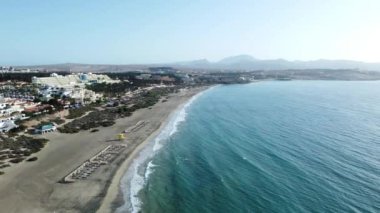 Aerial view of Costa Calma coastline in Fuerteventura island