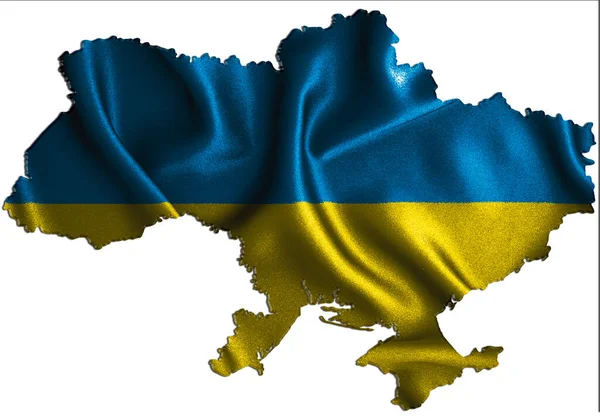 Mapa Ucrânia Com Bandeira Ucrânia Tema Patriótico — Fotografia de Stock
