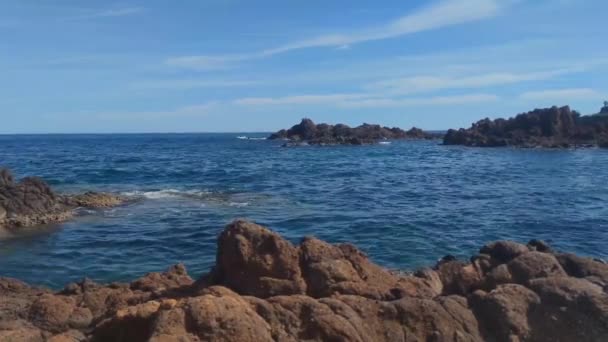 Bord Mer Bord Des Ruisseaux France Alpes Maritimes — Video