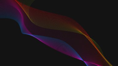 çizgi dalga arkaplanı, karanlıkta parla