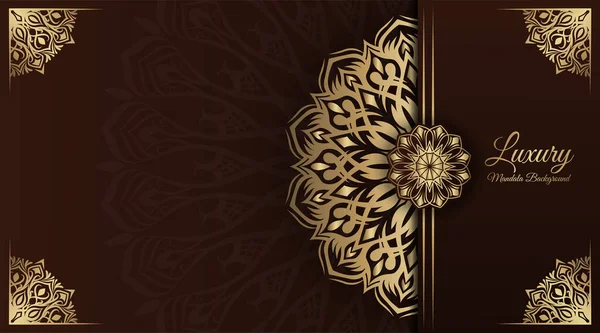 mandala arkaplan kahverengi ve altın