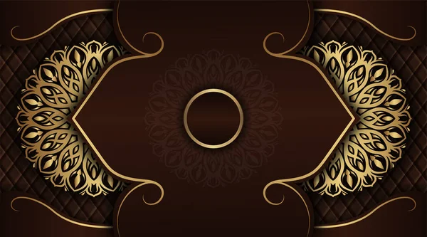 Zlatá Mandala Vintage Ornament Pozadí Luxus — Stockový vektor