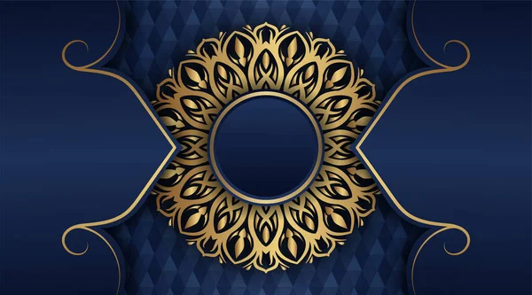 Fond Luxe Décoration Bleu Foncé — Image vectorielle