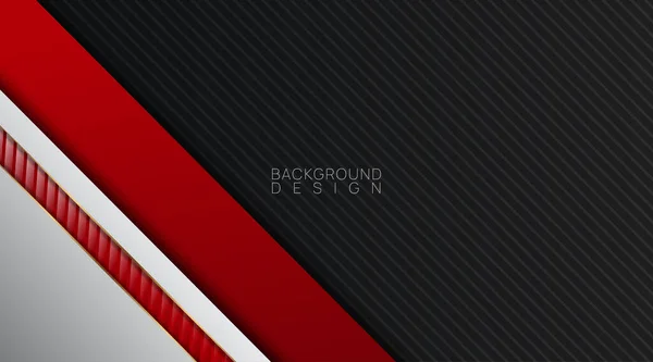 Fondo Abstracto Negro Rojo Blanco Forma Plana — Vector de stock