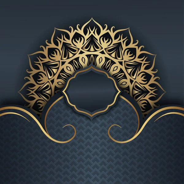 Mandala Dourada Vintage Ornamento Fundo Luxo — Vetor de Stock